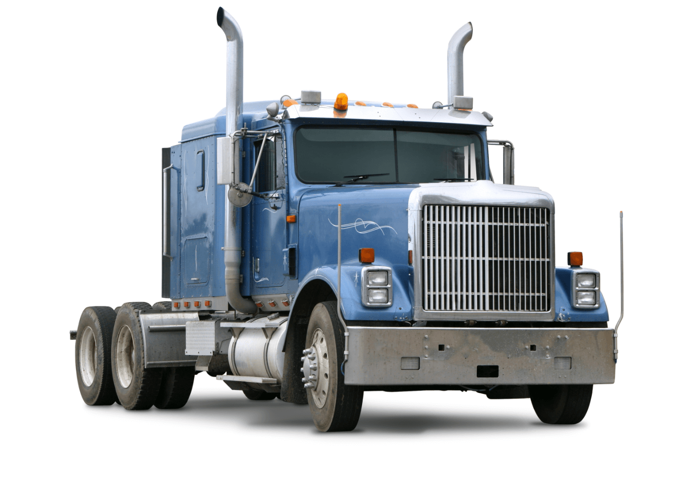 semi truck with a tanker trailer